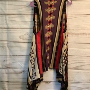 Colorful Como Vintage waterfall cardigan vest